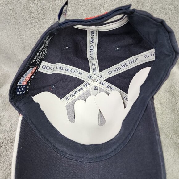 US NAVY USN SIDE AMERICAN FLAG USA FLAG BALL CAP HAT NAVY ADJUSTABLE - Picture 5 of 9